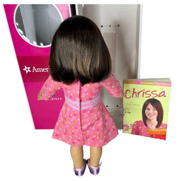 American Girl Of Year Chrissa Doll In Meet Outfit Dress Shoes Panties Book Box - Picture 6 of 12